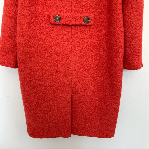 Sundance Women’s Wool Blend Pea Coat Size S Burnt Orange Pockets Fully Lined - Picture 10 of 12